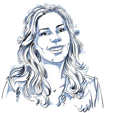 çekici mutlu gülümseyen kadın