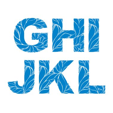 Marine style blue font
