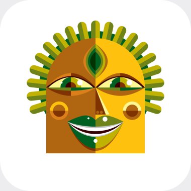 Person face in cubism style