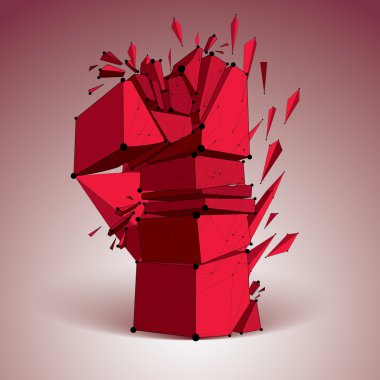 Soyut wrecked kırmızı bir numara