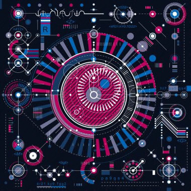 Geleceğin teknolojisi çizim, endüstriyel duvar kağıdı