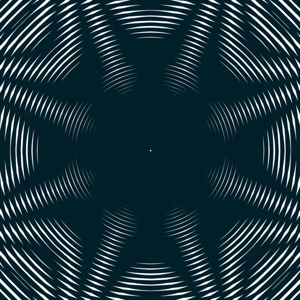Fond optique avec lignes géométriques monochromes — Image vectorielle