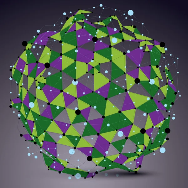 Estructura esférica colorida asimétrica abstracta — Archivo Imágenes Vectoriales