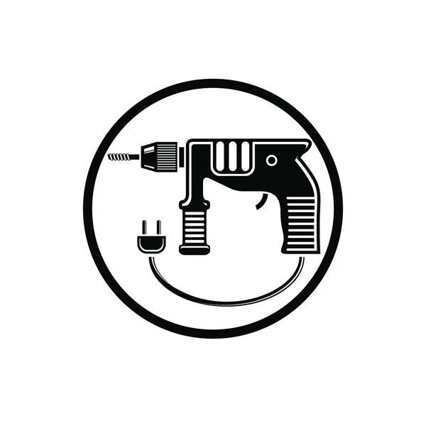 Professional electric power tool — Stock Vector