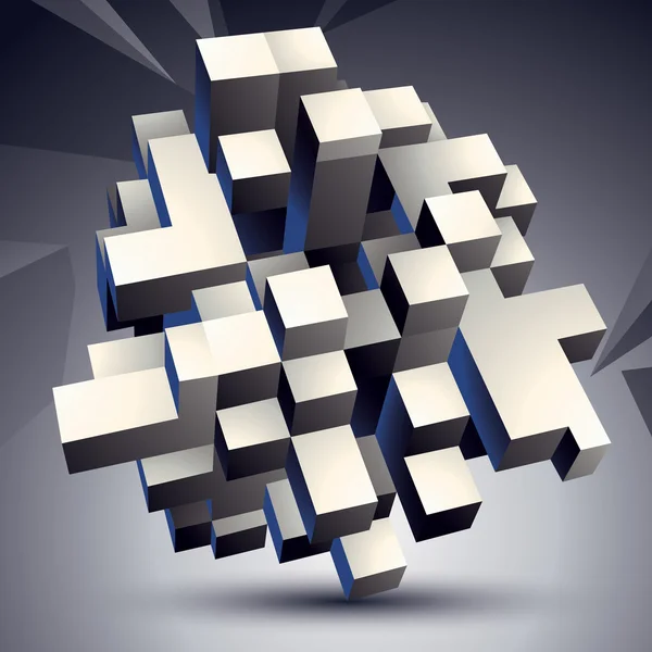 Геометрична монохромна багатокутна структура — стоковий вектор