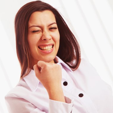 mutlu başarılı iş kadını