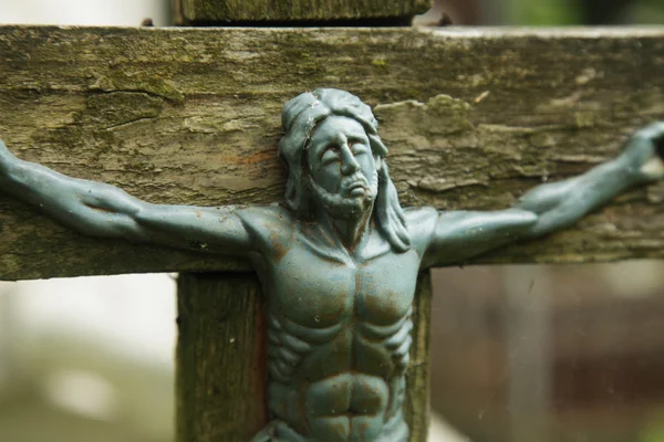 Heilige Kruis met gekruisigde Jezus Christus — Stockfoto