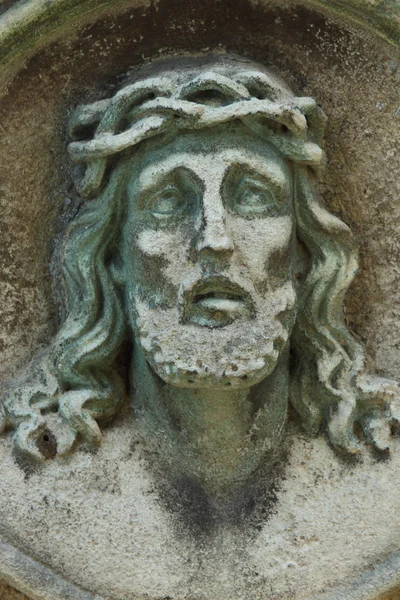 Rosto de Jesus Cristo coroa de espinhos (estátua ) — Fotografia de Stock