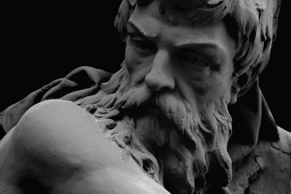Close Portrait Hephaestus Greek Roman Mythology God Forge Blacksmiths Fragment — Stock Photo, Image