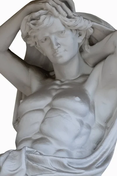 Ancienne Statue Pierre Jeune Hercule Héraclès Comme Symbole Puissance Force — Photo