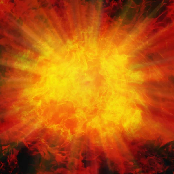Explosion Des Feuers Als Symbol Der Hölle Und Ewiger Qualen — Stockfoto