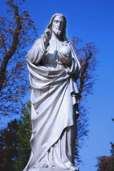 Gammal Staty Jesus Kristus Läraren — Stockfoto