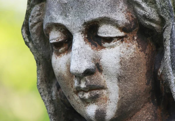 Gesicht der Jungfrau Maria (Fragment der Statue) — Stockfoto