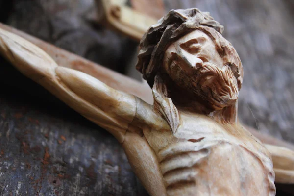 Santa croce con Gesù Cristo crocifisso (frammento ) — Foto Stock