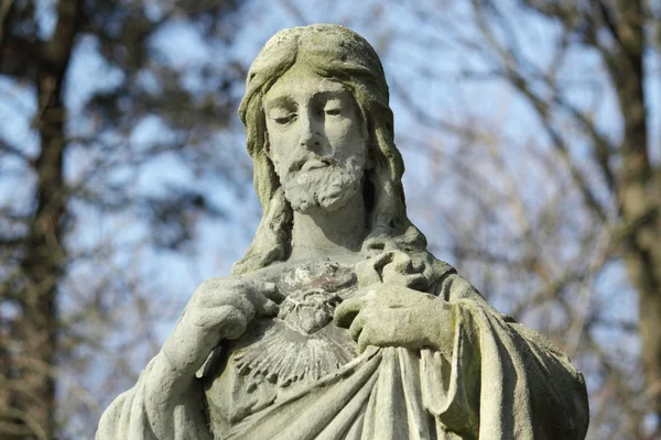 Gesù Cristo maestro (statua antica ) — Foto Stock