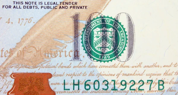 Close up de nota de dólar — Fotografia de Stock