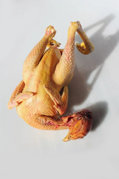 Dead chicken on a board — Stock Photo, Image