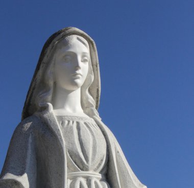 Virgin Maryon mavi arka plan