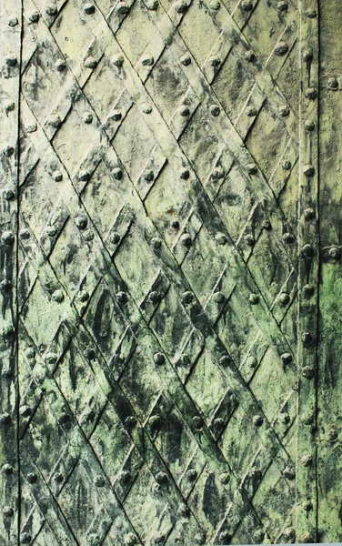 Metal medieval vintage porta fundo — Fotografia de Stock