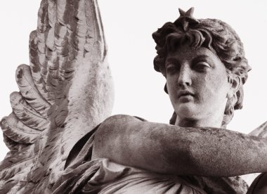 Bir mezarlık üzücü bir melek Vintage görüntüsü 