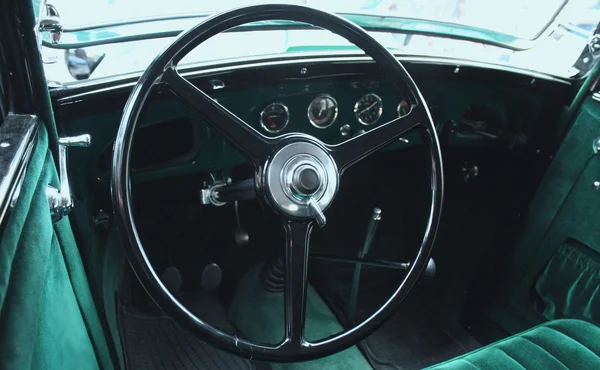 Interior del coche retro (fragmento ) — Foto de Stock