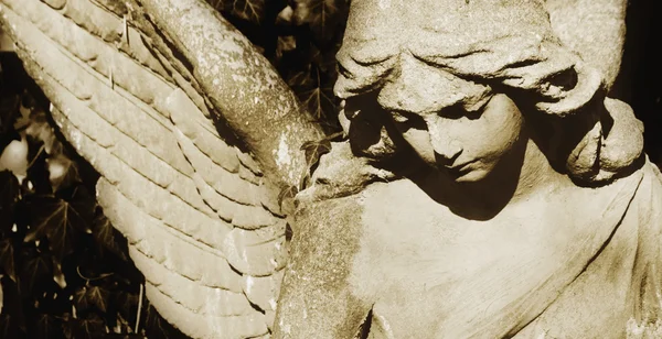 묘지에 슬픈 천사의 빈티지 이미지 — 스톡 사진