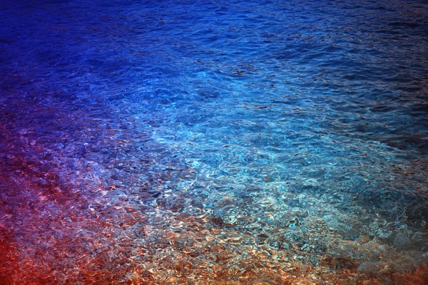 Fantástico fondo azul marino. Mar Mediterráneo, Montenegro, Europa — Foto de Stock