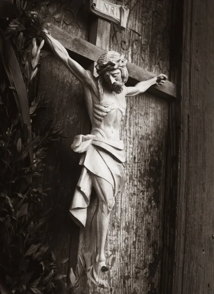 Estátua de Jesus Cristo estilo vintage — Fotografia de Stock