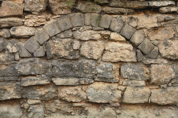 Parede de tijolo textura de fundo arquitetônico (Jerusalém, Israel ) — Fotografia de Stock