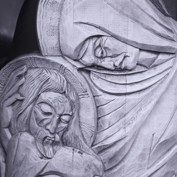 성모 마리아와 예 수 그리스도의 동상 — 스톡 사진