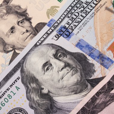 Arka plan para (bir dolarlık banknot kadar yakın)