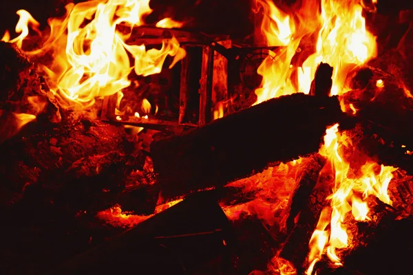 Background of fire as a symbol of hell and eternal torment — Stock Photo, Image