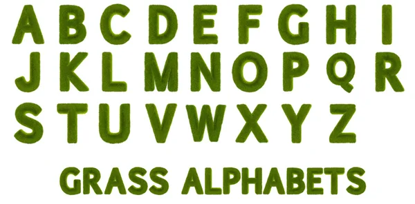 Alfabetos de grama 3D — Fotografia de Stock