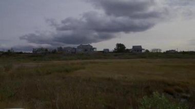 Nantucket Off Road Drive Bulutlu Öğleden Sonra Madaket Plajında