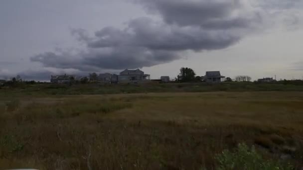 Nantucket Road Drive Plaży Madaket Pochmurne Popołudnie — Wideo stockowe