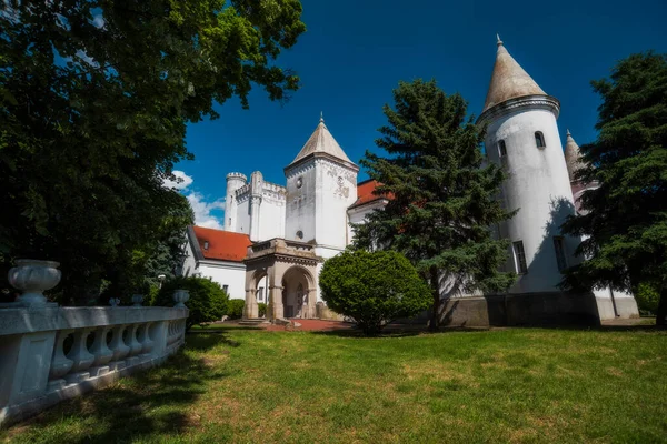 Stary Opuszczony Zabytkowy Zamek Fantastyczny Niedaleko Becej Serbia — Zdjęcie stockowe