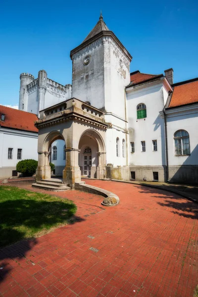 Stary Opuszczony Zabytkowy Zamek Fantastyczny Niedaleko Becej Serbia — Zdjęcie stockowe