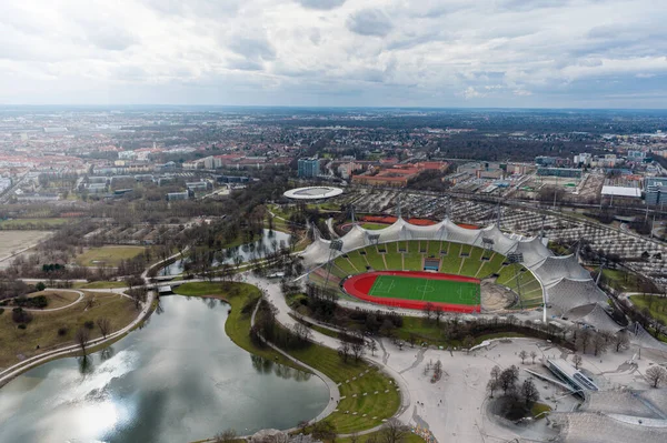 Munich Alemania Marzo Estadio Del Olympiapark Munich Alemania Parque Olímpico — Foto de Stock