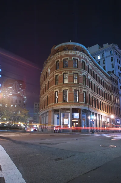 Boston stadens gator på natten — Stockfoto