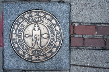 Boston Freedom Trail sign, Massachusetts, USA clipart