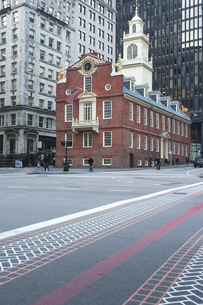 旧议会大厦和波士顿自由之路 — 图库照片