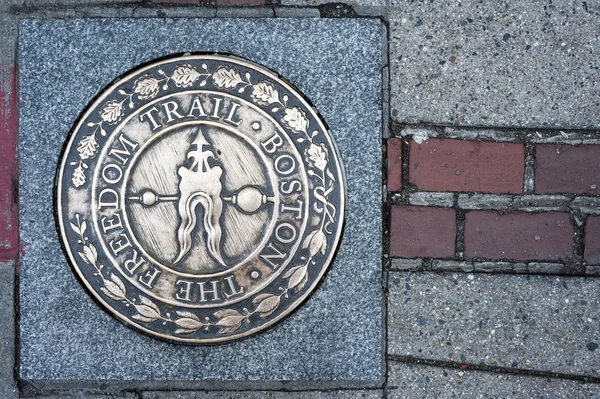 Boston freedom trail schild, massachusetts, usa — Stockfoto