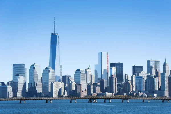 New York City skyline van de Liberty State Park — Stockfoto