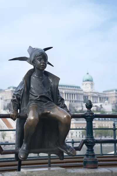 Mała księżniczka statua Budapeszt Węgry — Zdjęcie stockowe