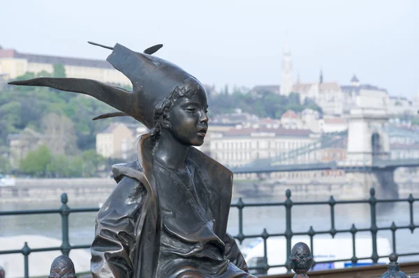 Estatua Princesa Budapest Hungría —  Fotos de Stock