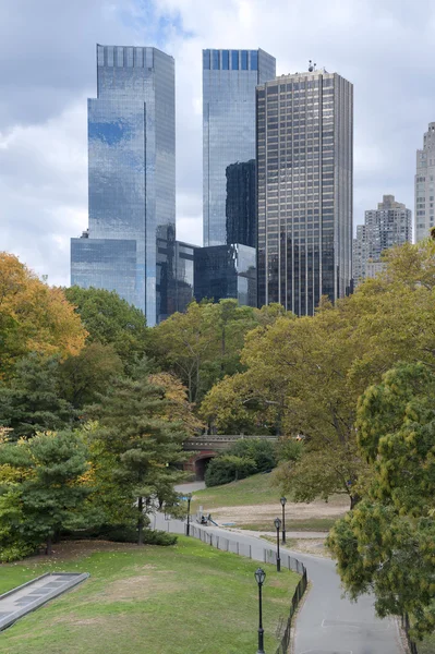 Manhattan Nowy Jork gród panorama obejrzeli z centrum Par — Zdjęcie stockowe