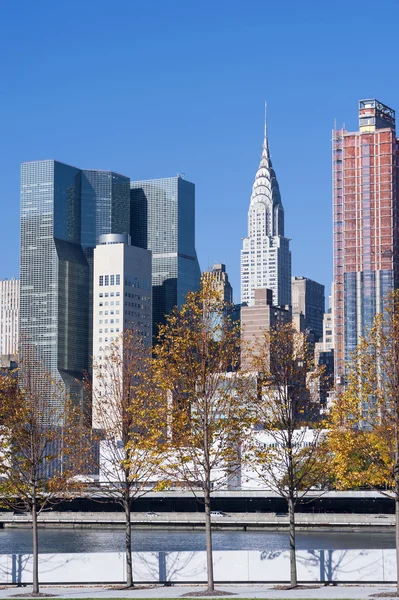Manhattan siluetinin gündoğumu New York City — Stok fotoğraf