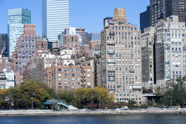 Manhattan Midtown manzarası gündoğumu New York City — Stok fotoğraf