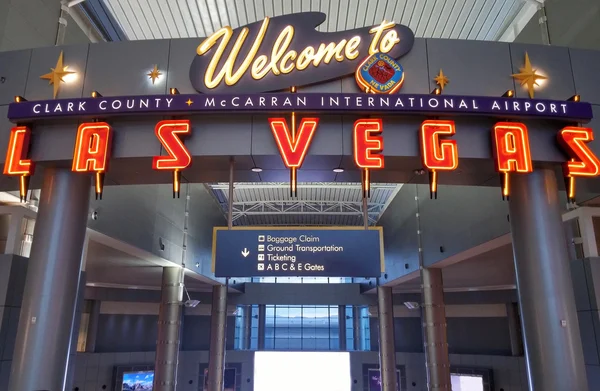 Velkommen til Las Vegas skilt Stock-billede