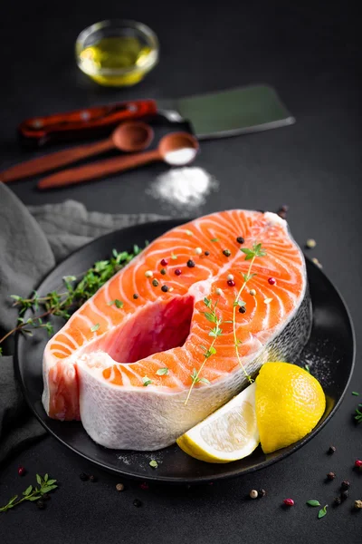 Bistecca di pesce salmone — Foto Stock